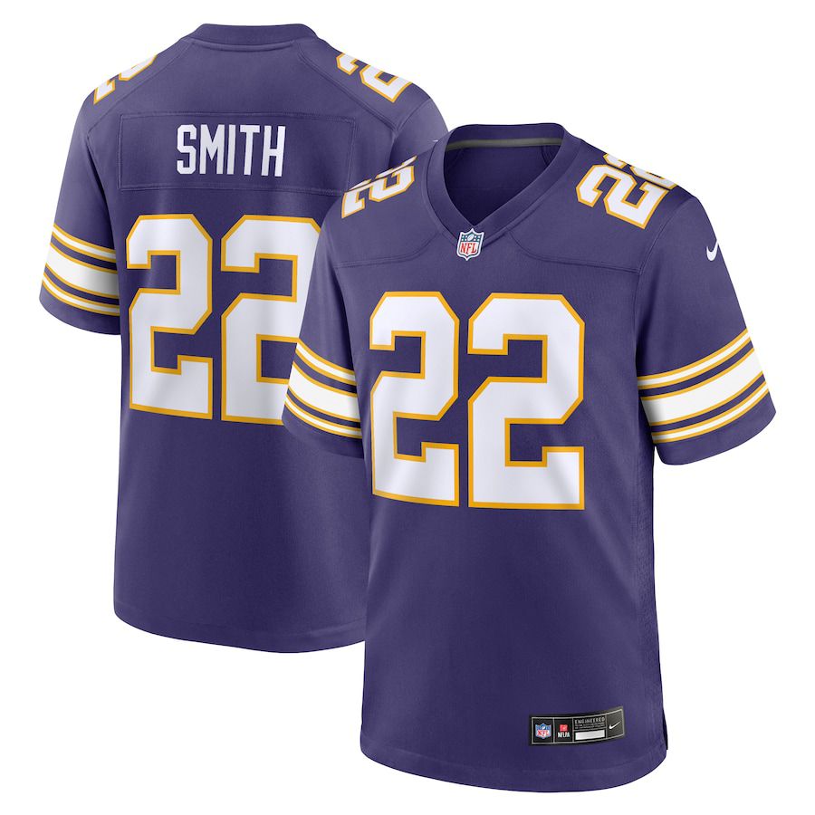 Men Minnesota Vikings 22 Harrison Smith Nike Purple Classic Player Game NFL Jersey